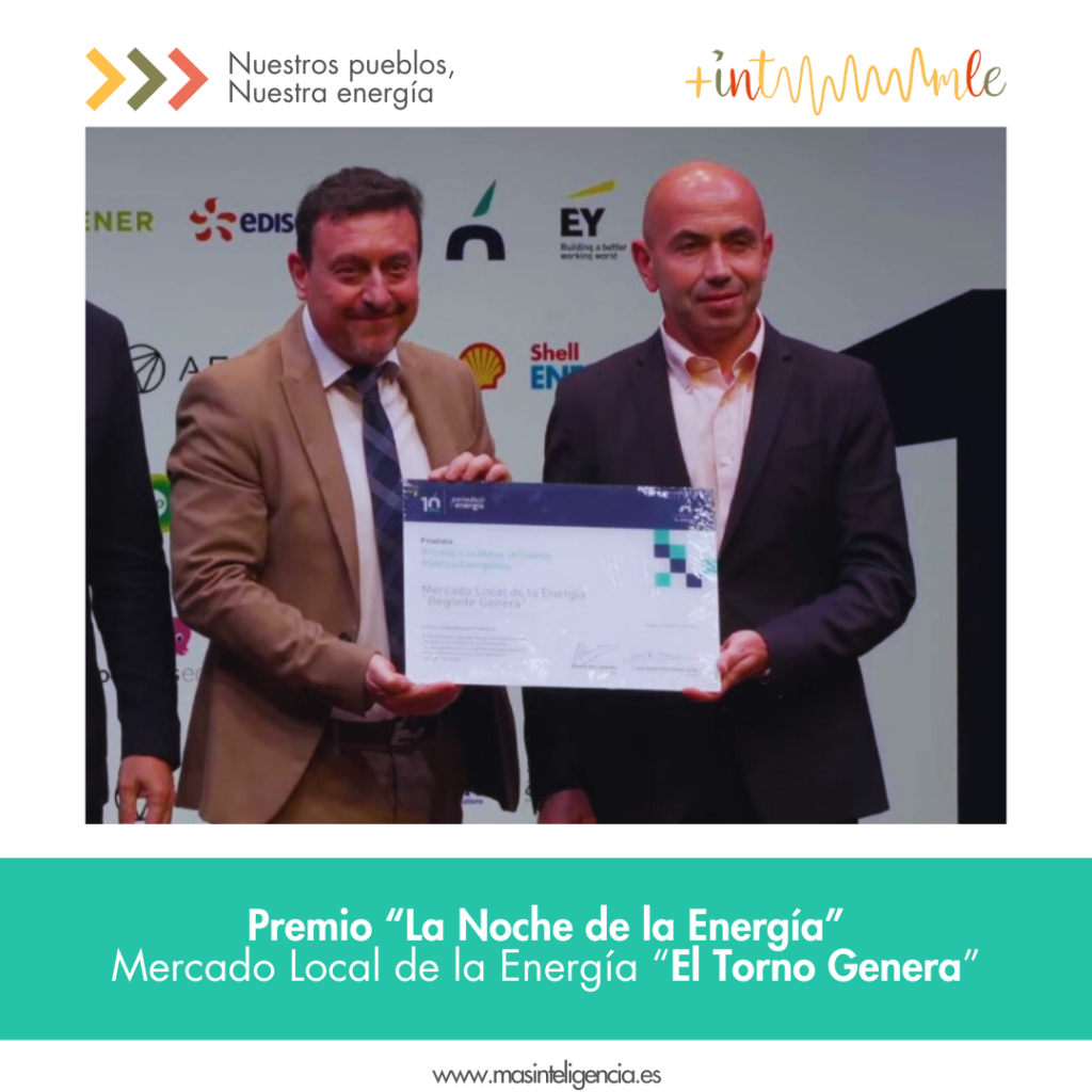 ¡»Begonte Genera», Premio «La Noche de la Energía» a la Mejor Iniciativa en Comunidades Energéticas